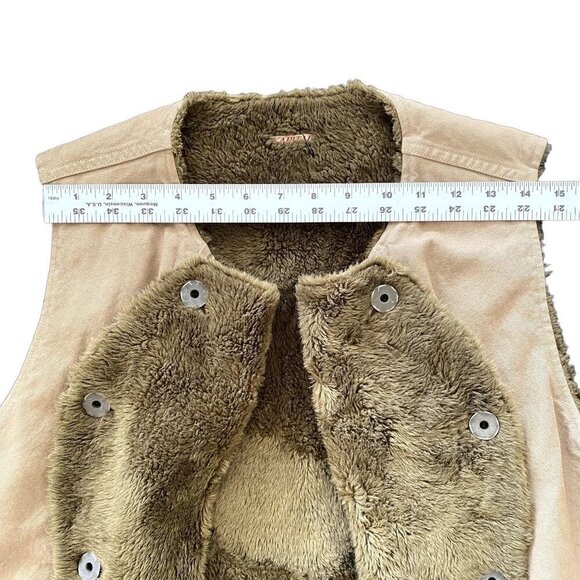 Kapital | Made in Japan Vintage Fleece Denim Vest Jacket | Brown | Size: 3 - Picture 8 of 15